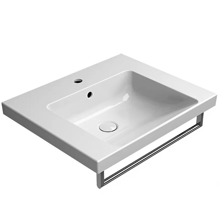 Изображение Белая раковина подвесная/встраиваемая GSI NORM 8635111 60х50 см