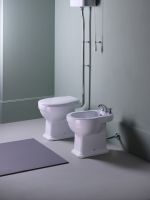 Приставной унитаз GSI Classic 871111 слив в стену 54х37 схема 4