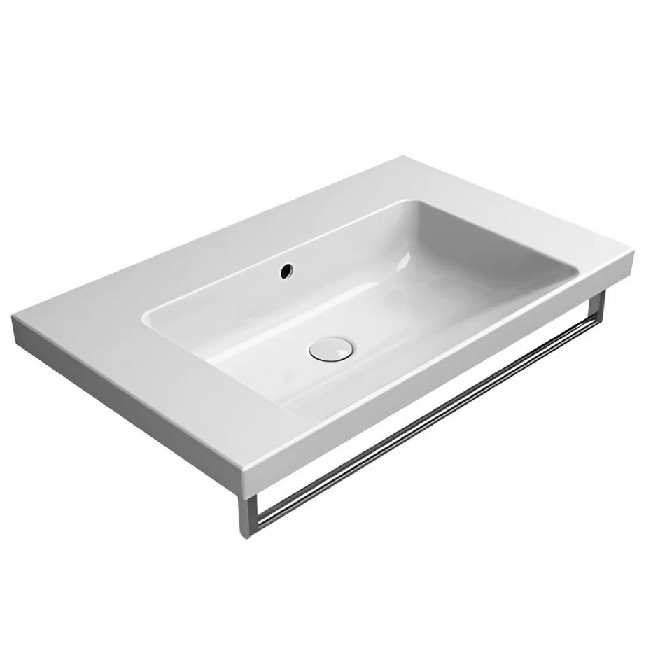 Изображение Раковина подвесная/встраиваемая GSI NORM 8634111 80х50 см с переливом