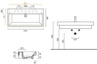 Раковина Catalano Zero 121010001 100х50 схема 2 Раковина Catalano Zero 121010001 100х50 схема 2