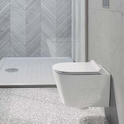 Унитаз подвесной безободковый Catalano ZERO 111460001 46x35 см смыв Tornado покрытие Cataglaze+ без крепежа цвет белый глянцевый ФОТО