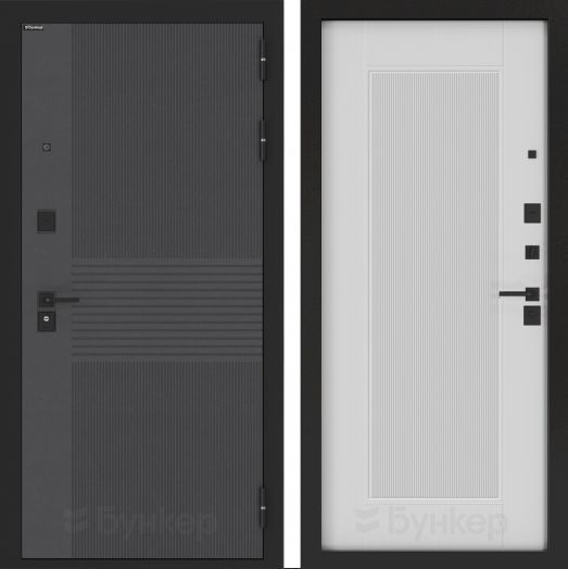 Входная дверь Бункер БН 05 - 30 Белый софт рельеф