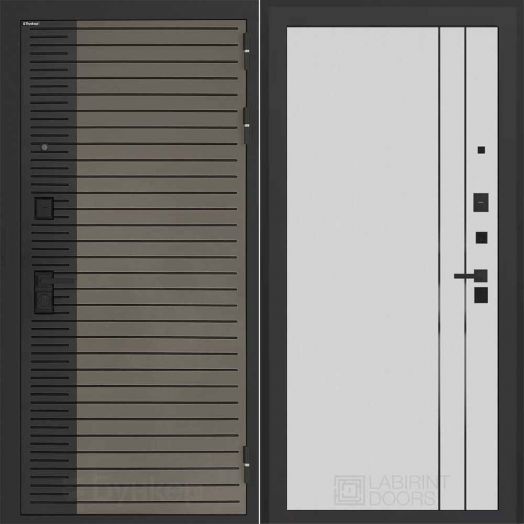 Входная дверь Бункер БН-15 - 10 Белый софт рельеф