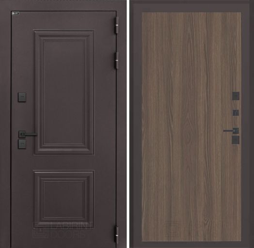 Входная дверь Лабиринт Полярис Лайт - 05 Ясень Темный с терморазрывом