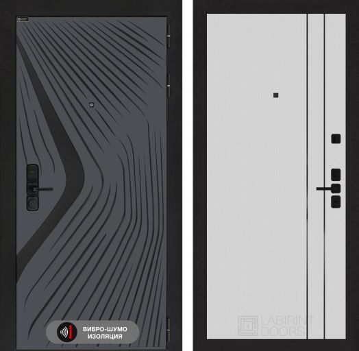 Входная дверь Лабиринт ЛЕОЛАБ - 10 Белый софт рельеф
