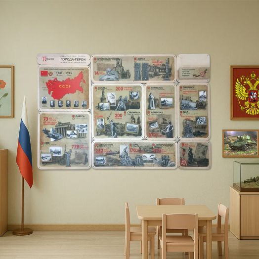 Дидактическая панель Города - Герои