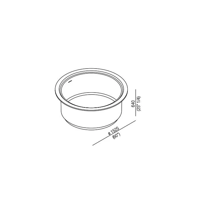Круглая отдельностоящая ванна Agape In-Out AVAS1042ZZ 152,5x152,5 см ФОТО