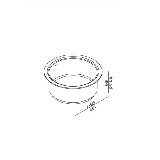 Круглая отдельностоящая ванна Agape In-Out AVAS1042ZZ 152,5x152,5 см схема 2