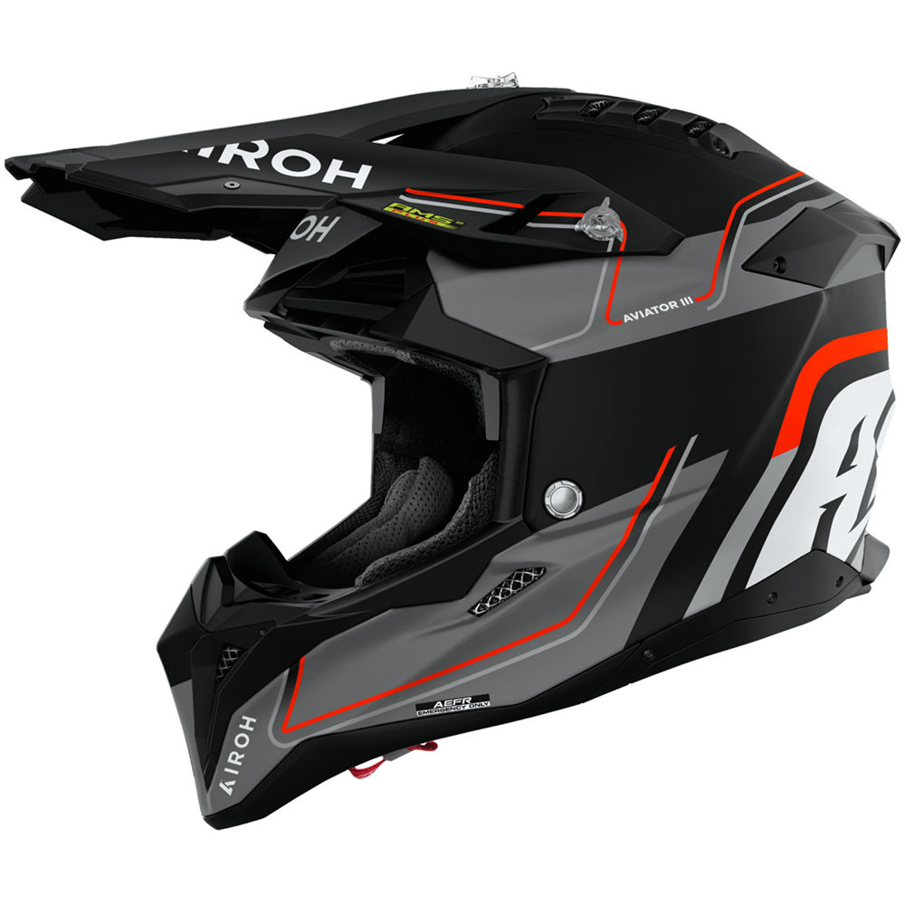 Airoh Aviator 3 Leader Orange Matt шлем для мотокросса и эндуро