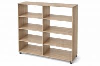 Стеллаж библиотечный низкий мобильный,прямой