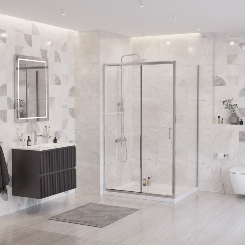 Душевой уголок BelBagno UNO-195-AH-1-120/80-C-Cr