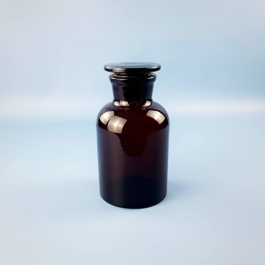 Склянка (штанглас) Labdevices, 1000 мл, темное стекло, с притёртой пробкой, широкое горло