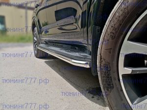 Защита штатных порогов, ТТ, сталь ф 53мм для Haval H9