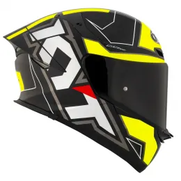 KYT Мотошлем TT-REVO ELECTRON, цвет Черный Матовый/Желтый