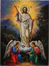 Рукописная Икона Воскресение Христово 30х40см (Масло, академический стиль)