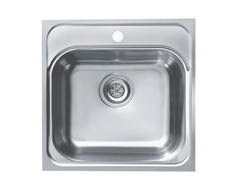 Изображение Мойка для кухни Alveus BASIC 140 SAT-90 в комплекте с сифоном 46,5х46,5 см