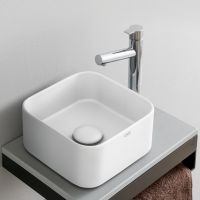 Накладная раковина Cielo Shui Comfort MILAQ квадратная 25х25 схема 1