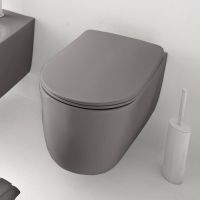 Подвесной унитаз Kerasan Nolita WB9N в металлическом матовом цвете 5314 схема 1