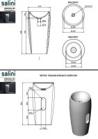 Белая напольная раковина Salini Armonia 203 47х47 схема 4