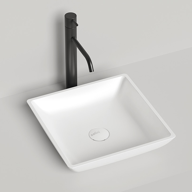 Изображение Белая квадратная раковина Salini Callista 108 38х38 1101108G