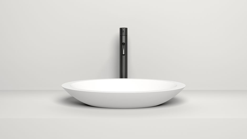 Белая раковина из искусственного камня Salini Callista 102 58x35 см 1101102G ФОТО