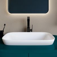 Белая полувстраиваемая раковина Salini Marea 02 59,8х39,8 1802202M схема 3