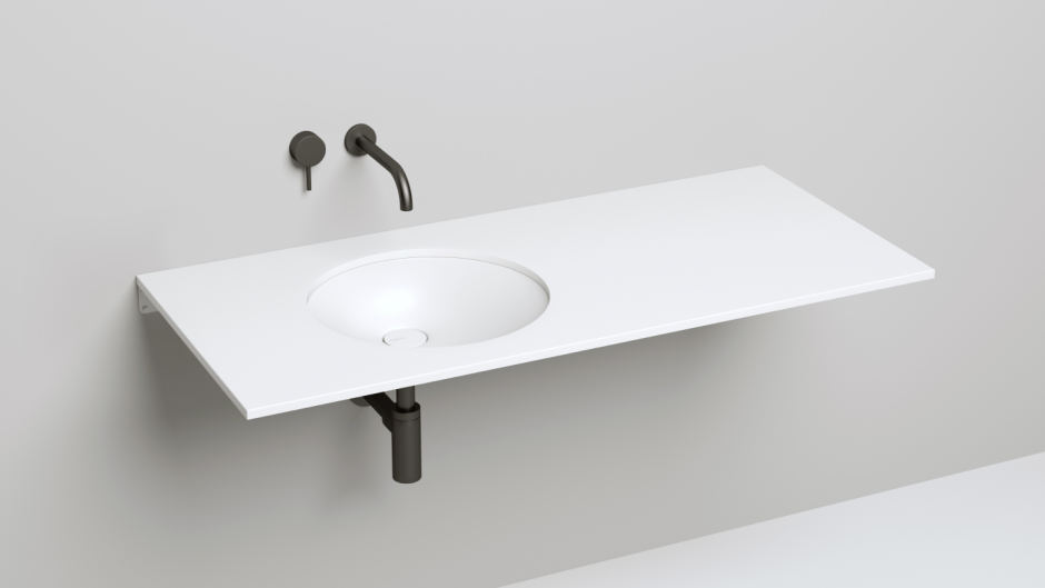 Белая встраиваемая круглая раковина Salini Marea 08 42х42 ФОТО