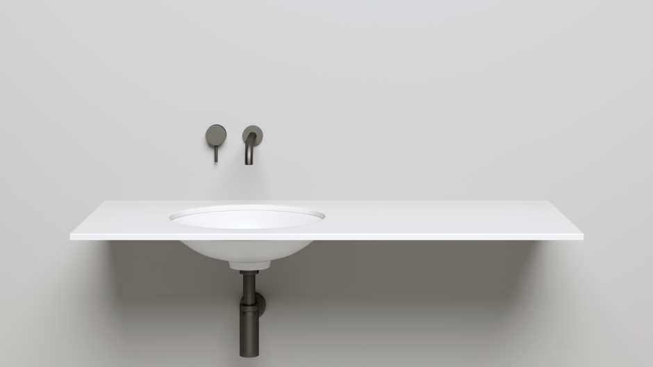 Белая встраиваемая круглая раковина Salini Marea 08 42х42 ФОТО