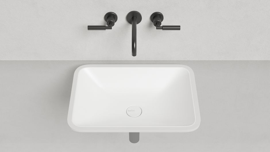 Белая встраиваемая раковина Salini Marea 06 55х40 ФОТО