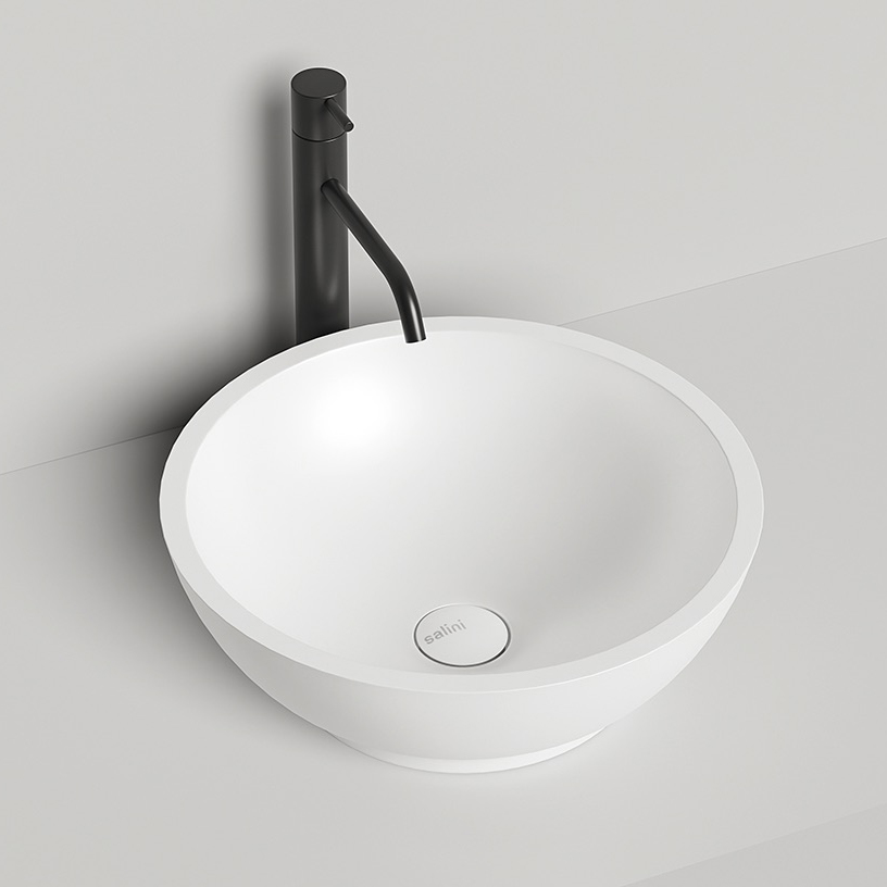 Изображение Белая круглая накладная раковина Salini Gloria 303 42x42