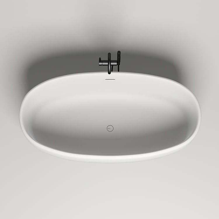Белая отдельностоящая ванна из искусственного камня Salini Luce New 170х85 S-Stone ФОТО