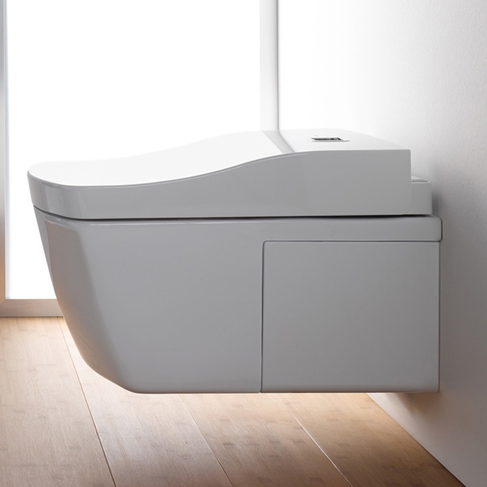 Безободковый белый унитаз подвесной TOTO Neorest EW CW994 с функцией биде ФОТО