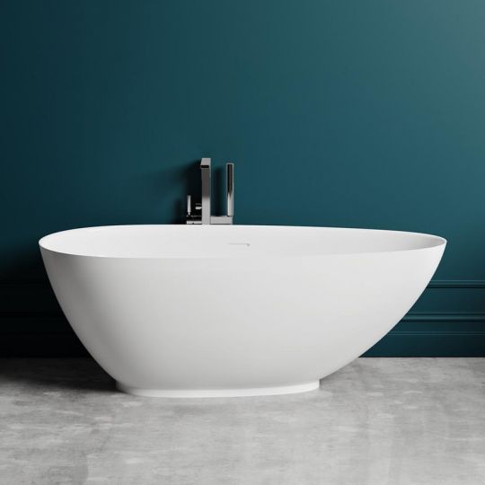 Белая ванна из искусственного камня Salini Paola Bassa 172x82 S-sense схема 4