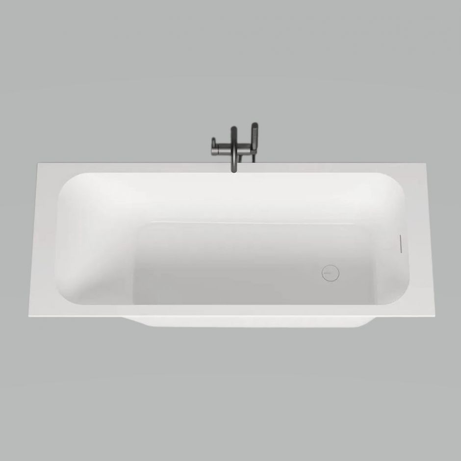Белая ванна из искусственного камня Salini Orlanda KIT 170х70 RAL 102111G ФОТО