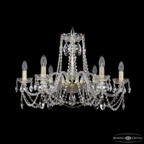 Люстра Хрустальная BOHЕMIA IVЕLЕ CRYSTAL 1402/6/240 G Золото, Стекло / Богемия Ивеле Кристалл