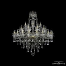 Люстра Хрустальная BOHЕMIA IVЕLЕ CRYSTAL 1415/20+10+5/460 G Золото, Стекло / Богемия Ивеле Кристалл