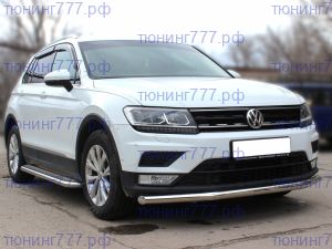 Защита переднего бампера, ТТ, сталь ф 53мм на Volkswagen Tiguan 2