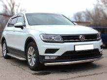 Защита переднего бампера, ТТ, сталь ф 53мм на Volkswagen Tiguan 2