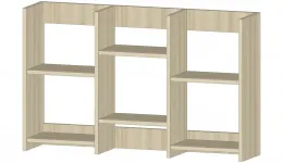 Полка книжная средняя (ш976*г220*в600мм) Шимо светлый