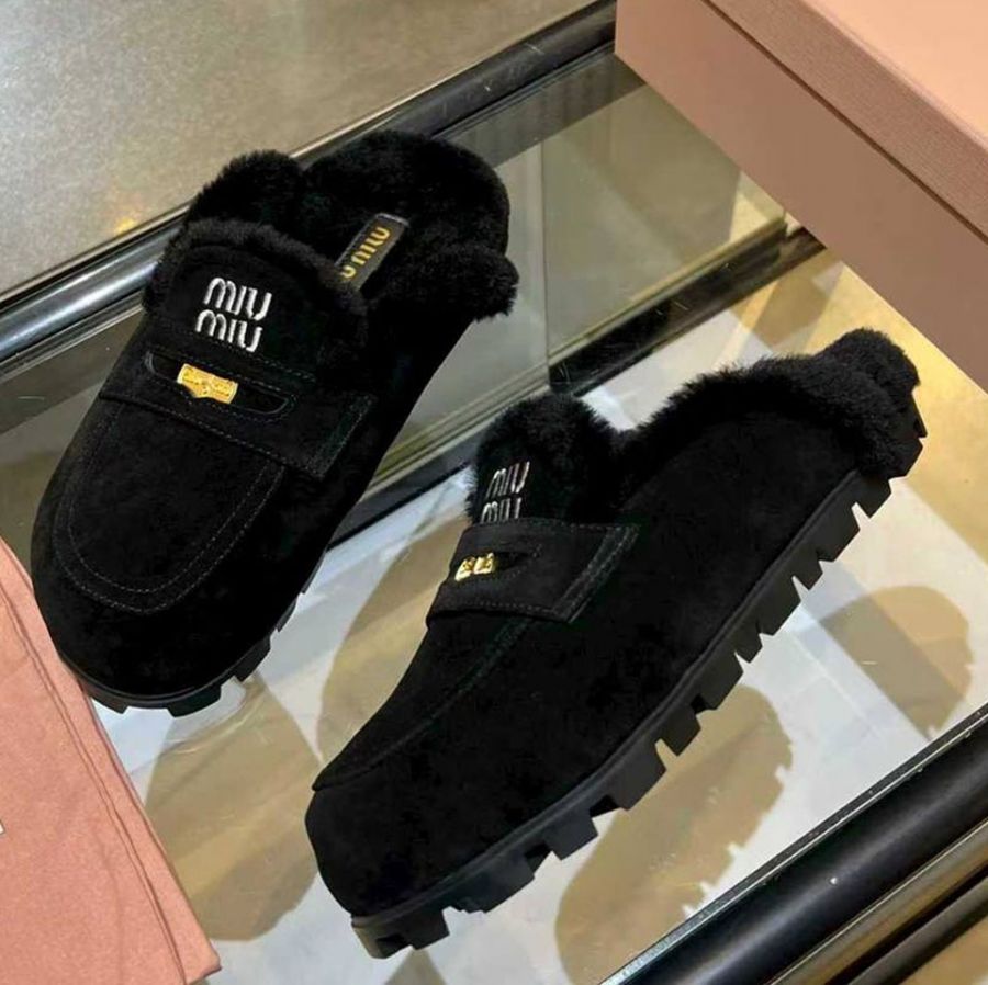 Мюли MIU MIU с мехом Premium