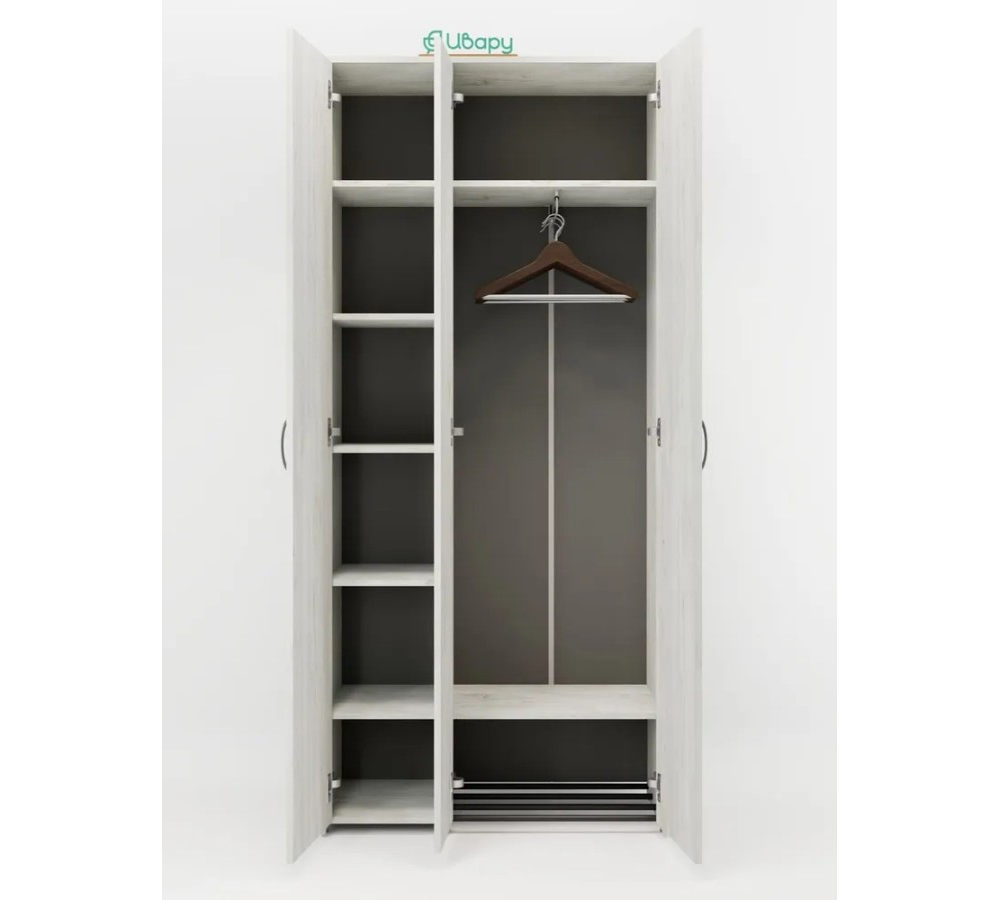 Ольга - 33 шкаф 3 ств. (Милк, Сатин)