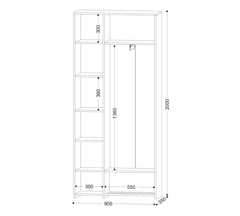 Ольга - 33 шкаф 3 ств. (Милк, Сатин)