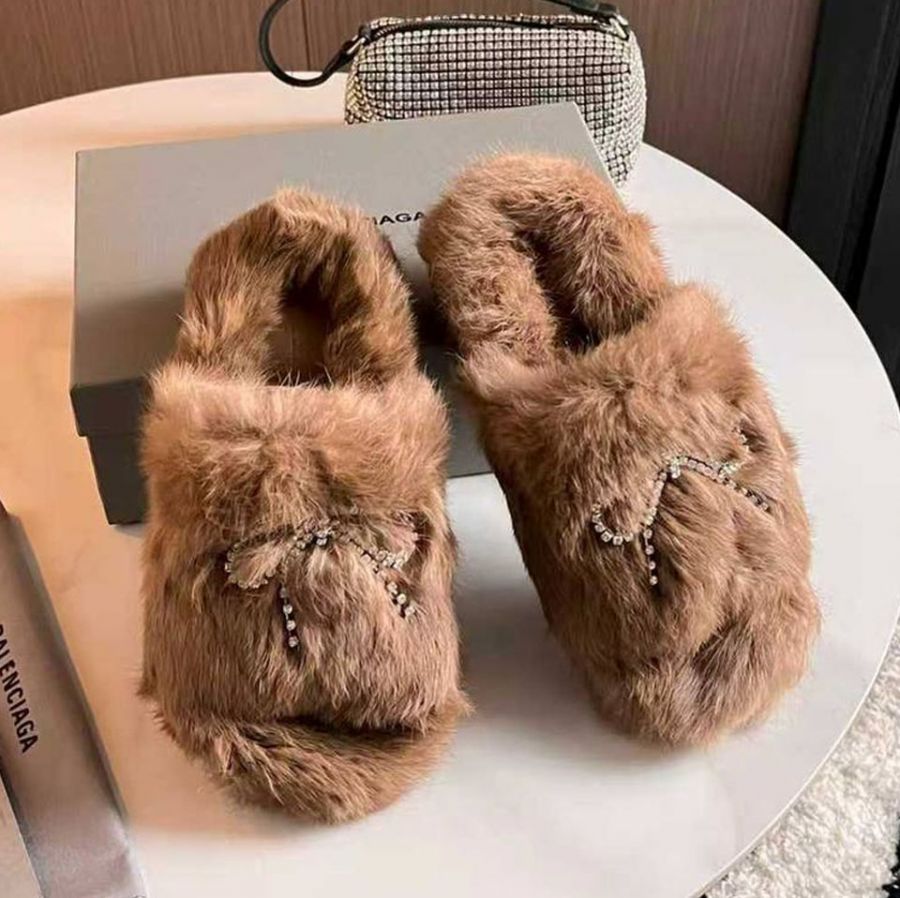 Мюли BALENCIAGA с мехом Premium