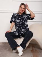 Рубашка женская арт. 5005 [синий]