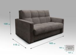 Диван Рэй Аккордеон Клетка с прямыми подлокотниками (ш1650*в1150*1000h)