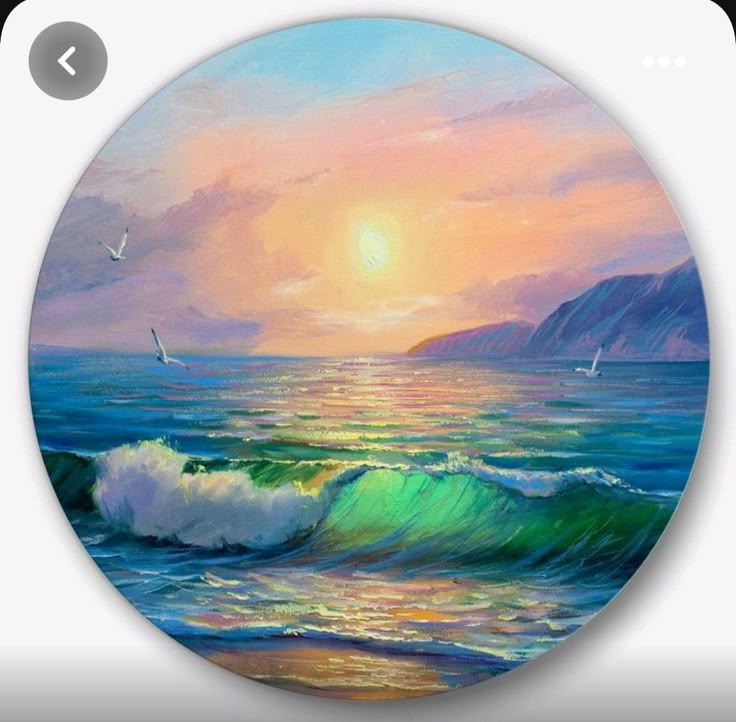 Мастер-класс по живописи на круглых холстах