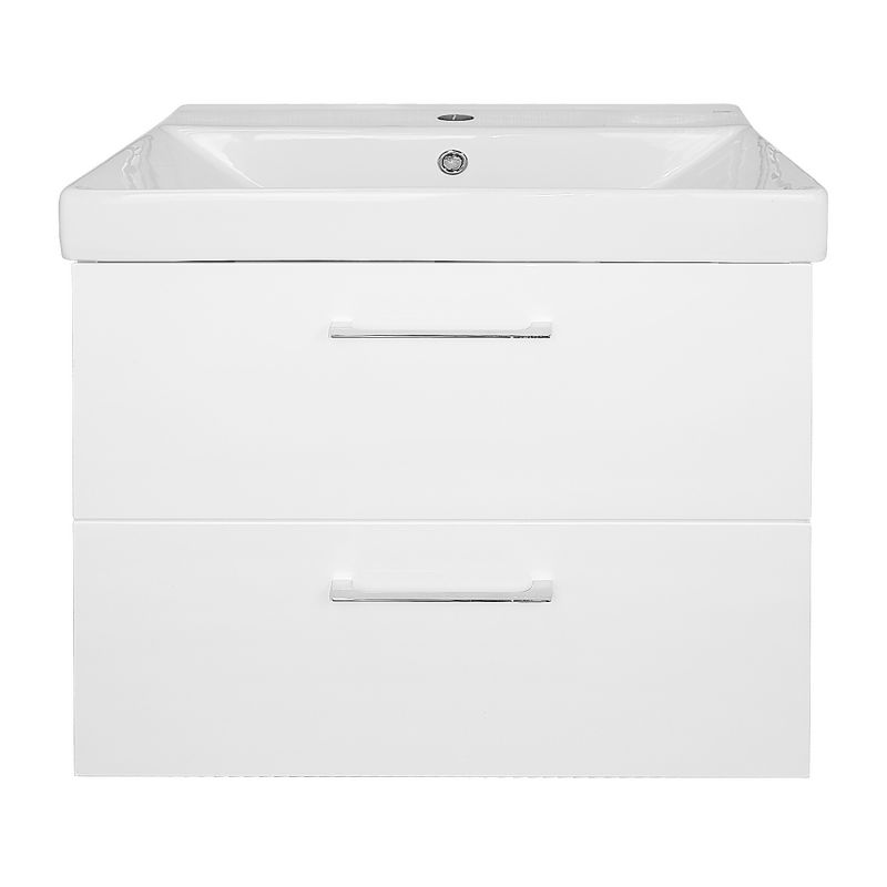 Комплект Azario Тумба Ника 60 610х480х560 подвесная, с раковиной, белый глянцевый CS00091367