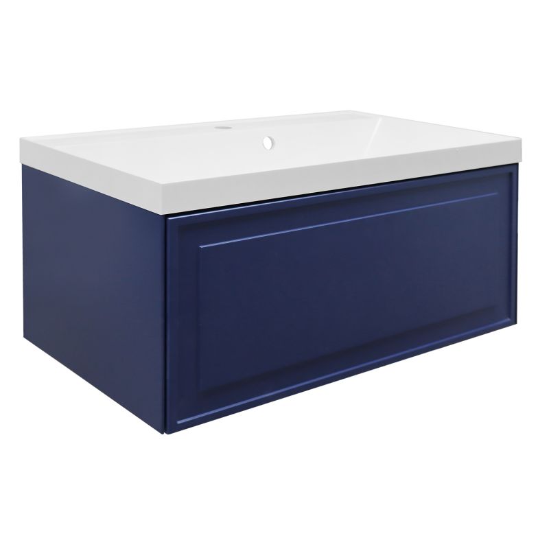 Комплект Тумба Azario Belloni 80 795х450х400 подвесная с раковино, синий CS00098084