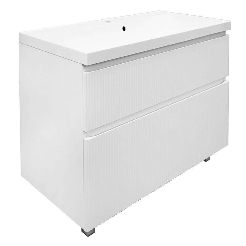 Комплект Тумба Azario Viola 100/2Н 1000х450х850 напольная, с раковиной, белый матовый CS00097146