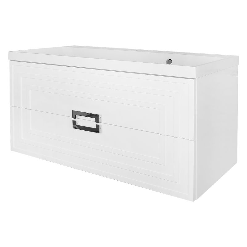 Комплект Тумба Azario ARMARIO 100/2 1000х450х585 подвесная, с раковиной, белый глянцевый CS00096974